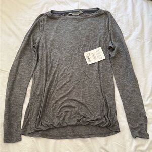 Athleta Heather Gray Suri Bubble Top in XXS